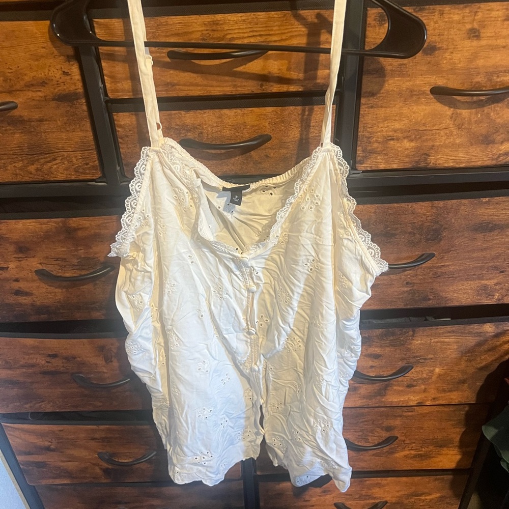 Torrid Cream Lace-Trim Camisole